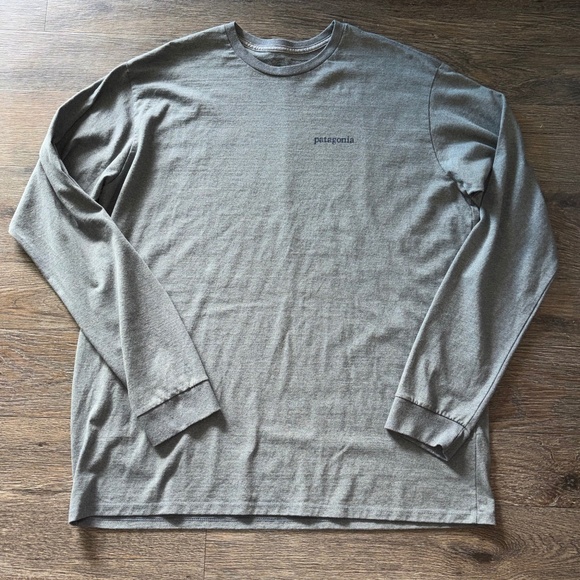 Patagonia Gray Long Sleeve Shirt Sz Large - Picture 1 of 7